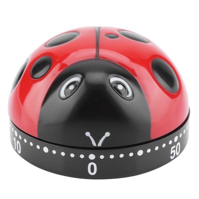 Ladybug Kitchen Timer Cute & Funny 60 Minutes Wind up Timer Mechanical Countdown Timer for Oven, Cooking, Classroom, Exercise, Bathroom