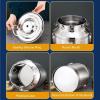 RGWYGCG Stainless Steel Fermenter,Brewing Equipment Stainless Steel Fermenter with Airlock, Fermenting Bucket for Your Beer,for Food Storage/Wine Fermentation,25 * 36CM/15L view 2