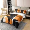 jejeloiu Orange Black White Cotton Duvet Cover Set for Girls Boys Kids King Size Geometric Comforter Cover Setative Glitter Bedding Set Luxury Abstract (No Glitter) view 2