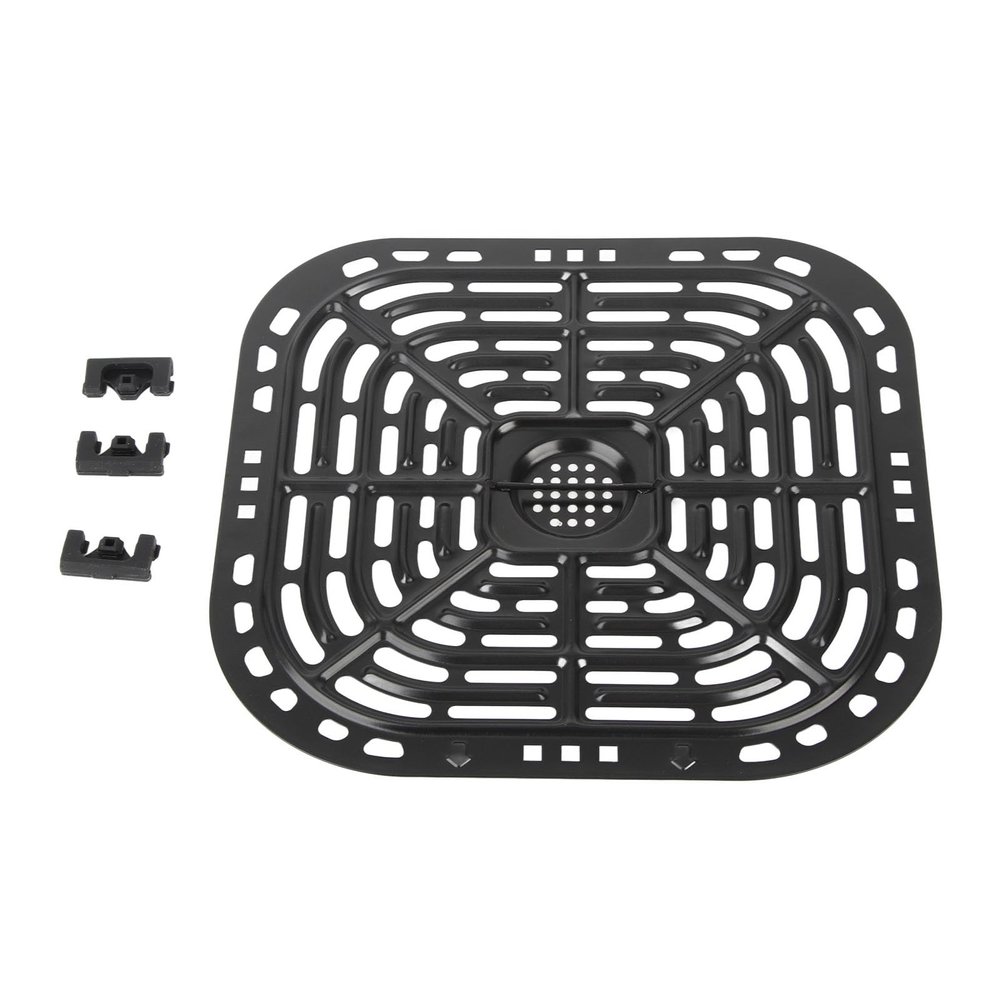 Air Fryer Grill Pan, Square Fryer Grill Pan, Fryer Replacement Grill Pan, Square 24x23cm Fryer Replacement Grill Pan 304 Stainless Steel Fryer Replacement Crisper Plate
