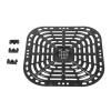 Air Fryer Grill Pan, Square Fryer Grill Pan, Fryer Replacement Grill Pan, Square 24x23cm Fryer Replacement Grill Pan 304 Stainless Steel Fryer Replacement Crisper Plate view 1