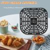 Air Fryer Grill Pan, Square Fryer Grill Pan, Fryer Replacement Grill Pan, Square 24x23cm Fryer Replacement Grill Pan 304 Stainless Steel Fryer Replacement Crisper Plate view 2
