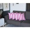 Apolena Geometric Pink Stripes Square 18" x 18" Throw Pillow Cover Set of 4 view 1