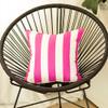 Apolena Geometric Pink Stripes Square 18" x 18" Throw Pillow Cover Set of 4 view 2