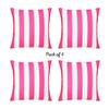 Apolena Geometric Pink Stripes Square 18" x 18" Throw Pillow Cover Set of 4 view 4