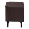 Baxton Studio Norwood Two-Tone Black and Espresso Brown Wood 2-Drawer End Table view 4