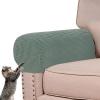Armrest Chair Covers, Set of 2/4/6 Armrest Chair Covers Non-Slip Arm Protector Stretch Armchair Couch Anti-Scratch Furniture Slipcovers for Sofa Couches (Gray Green,6PCS) view 2
