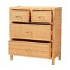 Baxton Studio Vaere Natural Brown Rattan and Mahogany Wood Storage Cabinet view 4