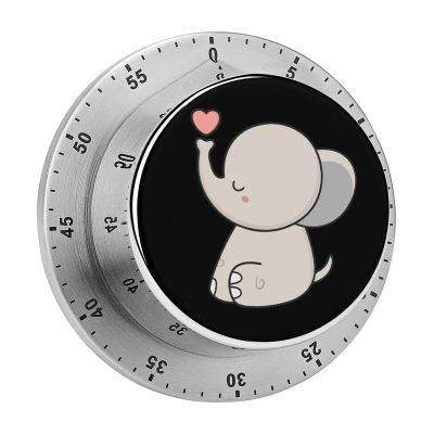 Kawaii Cute Elephant Kitchen Timer Countdown Cooking Timer Reminder Wind Up Timer for Home Study