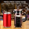 YMMIND French Press Coffee Maker 304 Stainless Steel Coffee Press,with 4 Filters System, Heat Resistant Thickness Borosilicate French Press Glass, BPA-Free Brewed Tea Pot Coffee Plunger(Copper 12oz) view 4