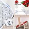 NBVKO 4PCS Merry Christmas Snowman Red Set Shower Curtain,with Non-Slip Rugs,Toilet Lid Cover and Bath Mat,Winter Bathroom Decor Accessory Set view 4