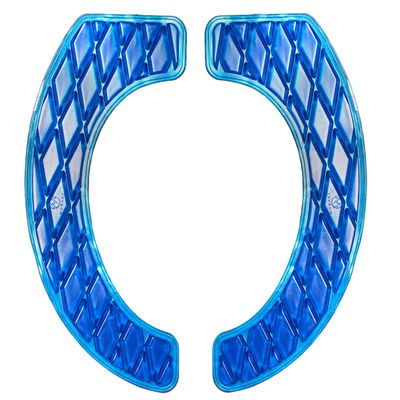 Morvat Gel Toilet Seat Cushion, Washable Padded Riser Cushion for Toilets & Commode Chair, Maximum Pain Relief Comfort & Support, Adhesive Raised Donut Pad for Elderly & Handicapped, Blue, Round