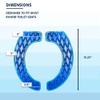 Morvat Gel Toilet Seat Cushion, Washable Padded Riser Cushion for Toilets & Commode Chair, Maximum Pain Relief Comfort & Support, Adhesive Raised Donut Pad for Elderly & Handicapped, Blue, Round view 4
