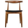 2xhome Solid Wooden Dining Chair | Upholstered Faux Leather Cushioned Seat | Modern Farmhouse Elbow Side Chair | Home, Kitchen, Office, Meetings (Espresso), Single, Set of 1 view 1