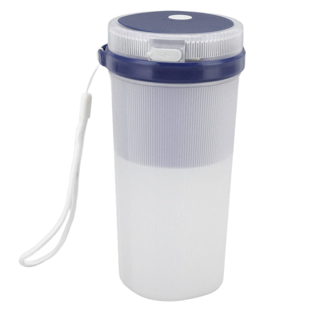 Aqur2020 Juicer Cup, 300ml USB Charging Electric Security Blender Cup with Blue Light Display (Blue)