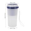 Aqur2020 Juicer Cup, 300ml USB Charging Electric Security Blender Cup with Blue Light Display (Blue) view 2