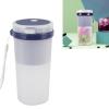 Aqur2020 Juicer Cup, 300ml USB Charging Electric Security Blender Cup with Blue Light Display (Blue) view 3