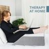 Klbs Extra Wide Leg Elevation Pillow, Chic Jacquard Cover, XL and Wide for More Comfort Bed Wedge Pillow for Legs, Leg, Knee, Ankle Elevation Post Surgery view 2