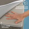 Klbs Extra Wide Leg Elevation Pillow, Chic Jacquard Cover, XL and Wide for More Comfort Bed Wedge Pillow for Legs, Leg, Knee, Ankle Elevation Post Surgery view 3
