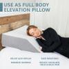 Klbs Extra Wide Leg Elevation Pillow, Chic Jacquard Cover, XL and Wide for More Comfort Bed Wedge Pillow for Legs, Leg, Knee, Ankle Elevation Post Surgery view 4