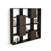 Mobili Fiver, Iacopo S Bookcase with Panel Doors (63.3 x 62.3 in), Dark Walnut, Made in Italy view 1