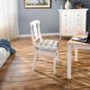 Barnett Home Decor Ticking Stripe Berlin Blue Dining Chair Pad with Ties - Size Medium Size 18 Chair Pad/Jumbo - Latex Foam Fill - Machine Washable, 100% Cotton, Made in USA (Light Blue) view 2
