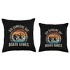 Did Someone Say Board Games Retro Game Night Throw Pillow view 3