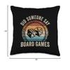 Did Someone Say Board Games Retro Game Night Throw Pillow view 4