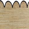 SanwariyaRugsExport Natural Jute Scalloped Rug Bohemian Rug Decor Rug Handwoven Rug Custom Rug Decorative Rug (BLK)-(3x8) view 2