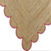 SanwariyaRugsExport Natural Jute Scalloped Rug Bohemian Rug Decor Rug Handwoven Rug Custom Rug Decorative Rug (RED)-(3x8) view 2