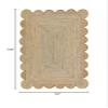 The Weaver House Natural Jute Scalloped Bohemian Decor Handwoven Custom Decorative Rug (YLW)-(10x14) view 2