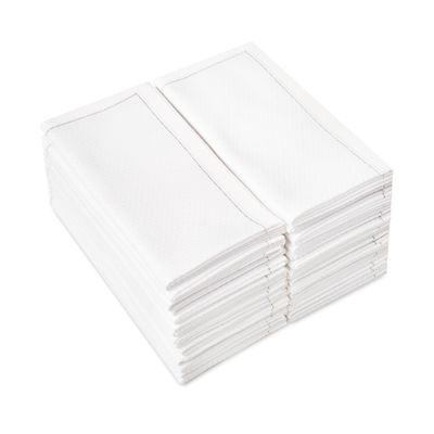 FIVE STAR NAPKINS White Hand Towel - 100% Cotton, Disposable Hand Towels for Bathroom - Paper Guest Napkins, Paper Hand Towels Bathroom, 10.6" x 10.6" (Folded 5" x 3 ") - 30 Units
