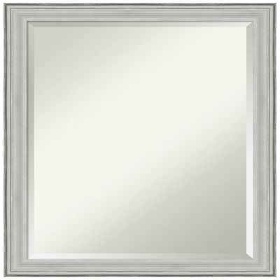 Amanti Art Silver Wall Mirror 27x21 Bel Volto Silver Rectangle Bathroom Mirror for Wall Decor Living Room, Medium Traditional Wood Frame, Hangs Horizonally and Vertically, Bathroom Decor, Beveled Edge