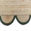 SanwariyaRugsExport Natural Jute Scalloped Rug Bohemian Rug Decor Rug Handwoven Rug Custom Rug Decorative Rug (GRN)-(3x8) view 2