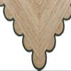 SanwariyaRugsExport Natural Jute Scalloped Rug Bohemian Rug Decor Rug Handwoven Rug Custom Rug Decorative Rug (GRN)-(3x8) view 3
