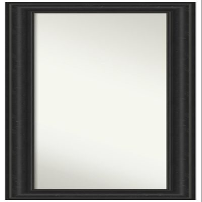 Amanti Art Black Full Length Mirror for Door, 53x19 Shipwreck Black Tall Wall Mirror Full Length, Mounted to Door or Closet Wall with no visible brackets, Country Rustic Frame, Bedroom Decor