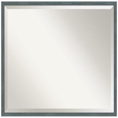 Amanti Art Blue Wall Mirror 23x29 Dixie Blue Grey Rustic Narrow Rectangle Bathroom Mirror for Wall Decor Living Room, Large Country Rustic Wood Frame, Hangs Horizonally and Vertically, Bathroom Decor,