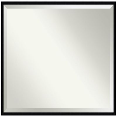 Amanti Art Black Wall Mirror 31x41 Svelte Noir Black Rectangle Bathroom Mirror for Wall Decor Living Room, X-Large Modern Wood Frame, Hangs Horizonally and Vertically, Bathroom Decor, Beveled Edge