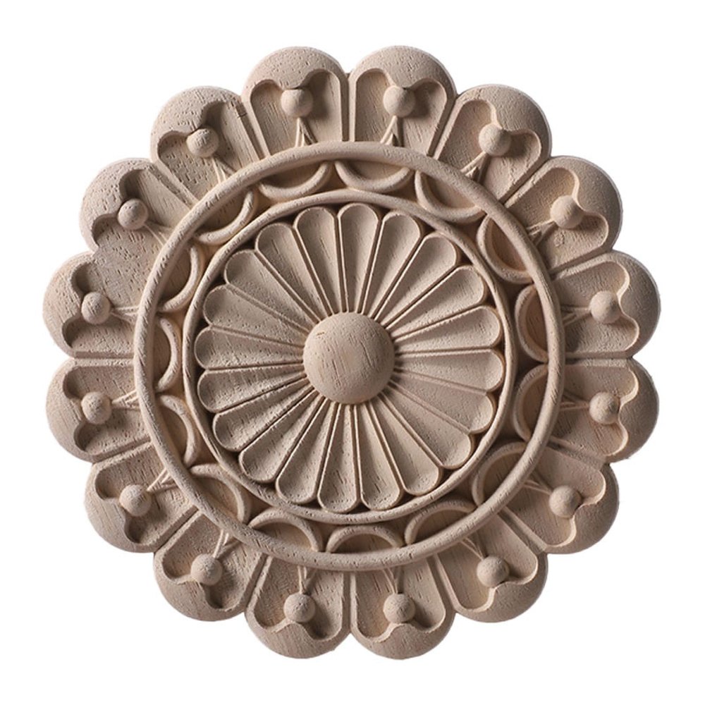 Mouldings Cabinet Furniture Decorative Wood Carving Decal Wooden Figurines Crafts Corner Appliques Frame Home Wood Carved 30 * 30Cm
