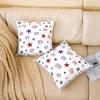 4th of July Throw Pillow Covers 16"x16" Set of 2 Soft Stars Firework Decorative Throw PillowCases for Sofa Room Decorative Independence Day Pillow Cases Cushion Covers Fireworks White Cushion Cases view 2