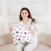 4th of July Throw Pillow Covers 16"x16" Set of 2 Soft Stars Firework Decorative Throw PillowCases for Sofa Room Decorative Independence Day Pillow Cases Cushion Covers Fireworks White Cushion Cases view 4