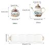 TEMKIN Condiment jar Ceramic Sugar Bowl Kitchen Seasoning Box with Spoon Household Oil Salt Sauce and Vinegar Condiment Bottle 4 Pieces Perfect Spice Storage for Home Kitchen Jars view 2