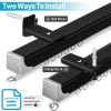 Curtain Track, (3Ft-18Ft) Flexible Curtain Track Ceiling Wall Mount Black Aluminum Curtain Rails System Room Divider Rv Heavy Duty Drop Sliding Ceiling Track Set for Window, 6 Pack view 3