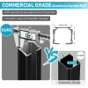 Curtain Track, (3Ft-18Ft) Flexible Curtain Track Ceiling Wall Mount Black Aluminum Curtain Rails System Room Divider Rv Heavy Duty Drop Sliding Ceiling Track Set for Window, 6 Pack view 4