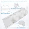 Pyhodi Yogurt Organizer, Holds Up to 4 Wide Mouth Greek and Yogurt Jars Each, Space Saving, White Plastic view 3