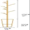 IRYZE Coat Shelf Coat Rack Stand Nordic Coat Rack Marble Base Hanger Metal Bedroom Coat Racks Creative Umbrella Shelf Floor Hanger Coat Stand Coat Holder Coat Hat Rack (Color : White Black) view 2