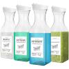 4 Pack Laundry Detergent Dispenser, 53oz Liquid Fabric Softener Dispenser,Plastic Laundry Detergent Containers with 10 PCS Label,White Lid view 1