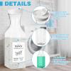 4 Pack Laundry Detergent Dispenser, 53oz Liquid Fabric Softener Dispenser,Plastic Laundry Detergent Containers with 10 PCS Label,White Lid view 3