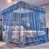 Bed Canopy Blue Luxury Bed Curtain, Floor Standing Bed Canopy for Princess Room Adult Bedroom Decoration, 360  Protective Mosquito Net, with Bracket (Size : 150x200x200cm) view 2