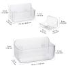 Diesisa 3pc Acrylic Wall Mount Organizer, Adhesive Clear Shower Caddies,Acrylic Soap Basket for Wall,No Drilling Hang Walls,with Self Adhesive Tape, for Bathroom, Kitchen, Living Room view 2